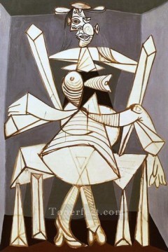  assise obras - Mujer asistida en un sillón Dora 1938 Cubismo